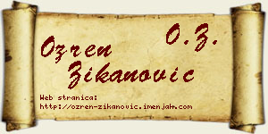 Ozren Žikanović vizit kartica